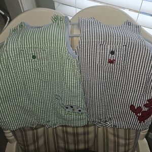 Striped Baby Seersucker One Outfits